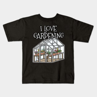 I Love Gardening Kids T-Shirt